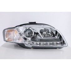 AUDI A4 B7 05-08 Chrome Projecteor Head Lamp w LED